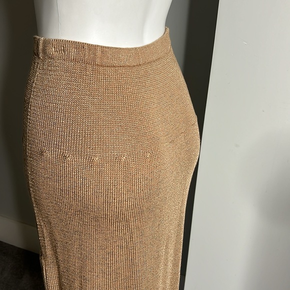 Casa Kaos Knit Midi Skirt Side buttoned Slit Medium - Picture 5 of 5